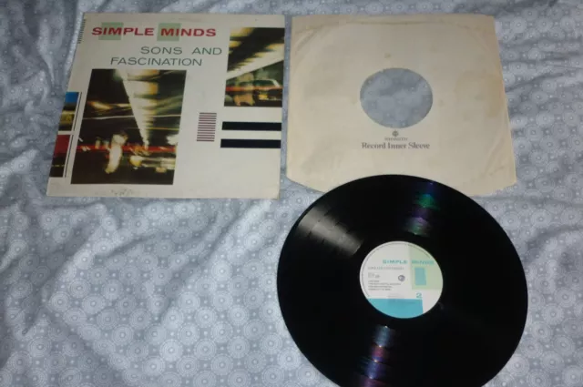 Simple Minds Sons And Fascination Original Uk 1St Press 1981 Lp Virgin V2207 Vg+