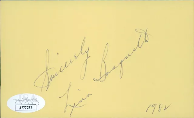 Lina Basquette Actress Signed 3x5 Index Card JSA Authenticated