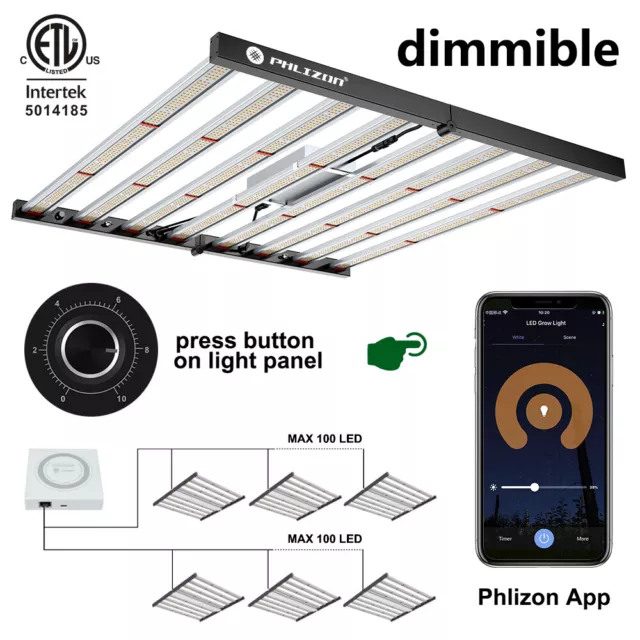 640W Foldable Full Spectrum with Samsung LED Grow Light Plant FD6500 Hydroponics