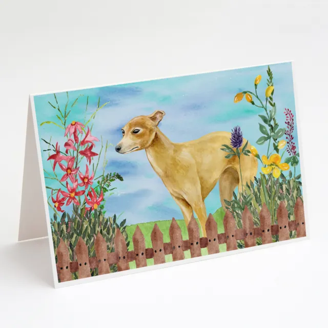 Italian Greyhound Spring Greeting Cards Envelopes Pack of 8 CK1260GCA7P
