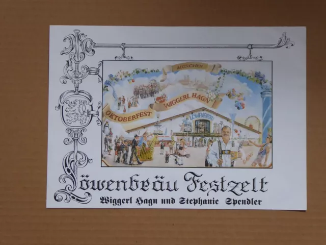 Oktoberfest Wiesn Speisekarte  2001 Löwenbräu Festzelt  Anschauen Selten Rarität