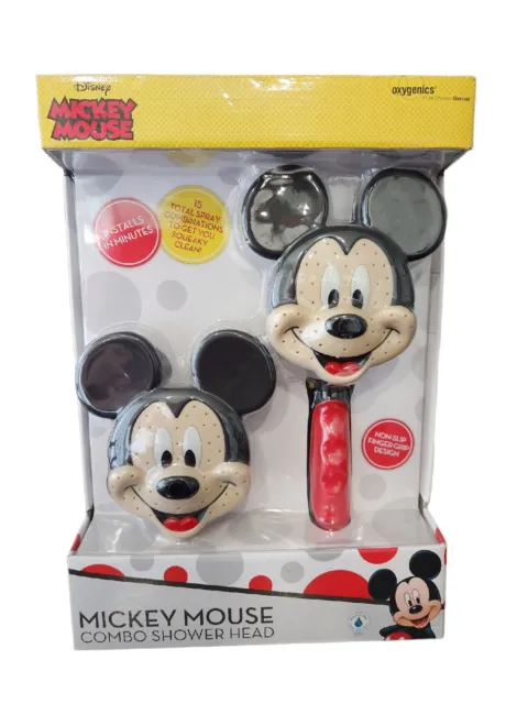 Oxygenics Disney Mickey Mouse Combo Shower Head + Hand Held, INSTALLS IN MINUTES