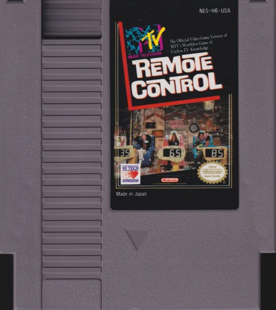 REMOTE CONTROL (1990) nes nintendo entertainment system mtv us NTSC USA IMPORT