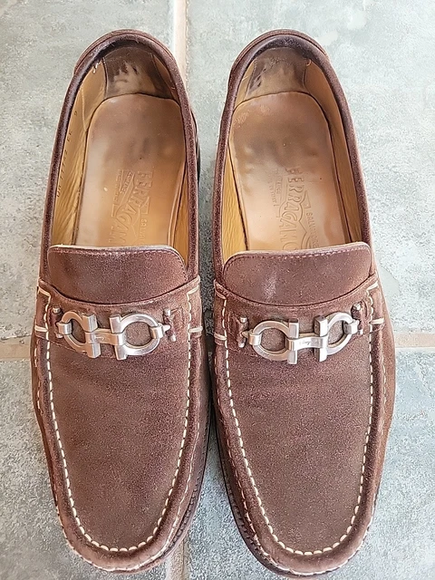 BRUNO MAGLI MENS Black Leather Horse-Bit Slip On Loafer  display picture 3