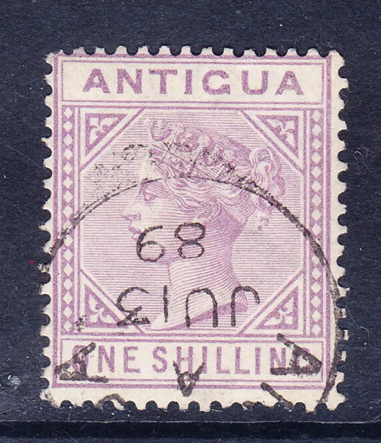 ANTIGUA QV 1886 SG30 1/- mauve - wmk Crown CA - very fine used. Catalogue £140