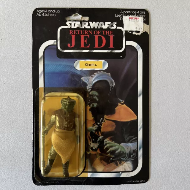 Vintage Star Wars ROTJ Klaatu Figure 65 back Kenner new on card