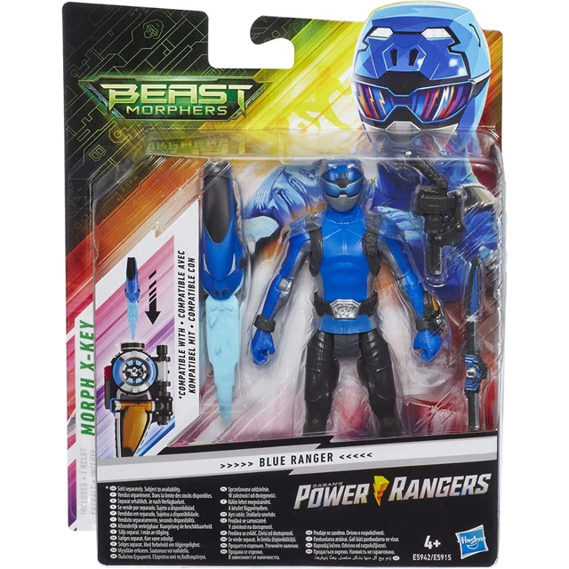 Figurine Power Rangers Lightning Collection - Ranger Bleu Beast Morphers 15 Cm Articulée Avec Sabre