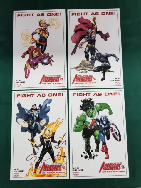 SDCC 2018 EXCLUSIVE AVENGERS #1 FIGHT AS ONE 4 Mini Poster Set