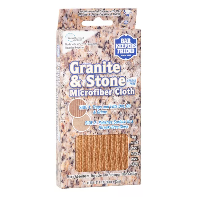 NEW Bar Keepers Friend Granite & Stone Microfiber Cloth