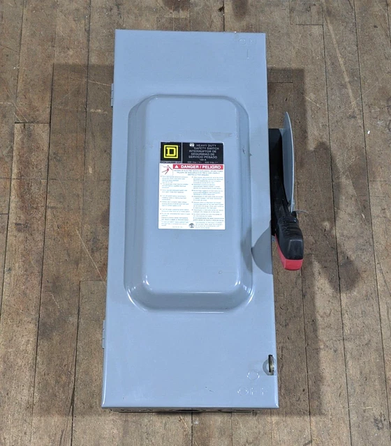 Square D H363N Safety Disconnect Switch 100A 3P 600V 75HPMax FRS-R-70 Heavy Duty