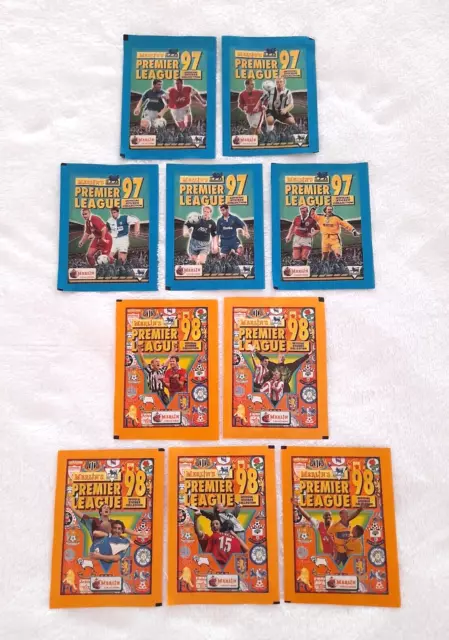 Merlin Premier League 97 98 Sealed Football Sticker Packs X10 All Pack Versions