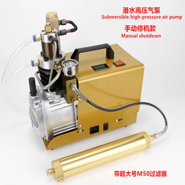 High Pressure Electric Air Compressor 4500PSI Scuba Diving Pump 110V 30MPa