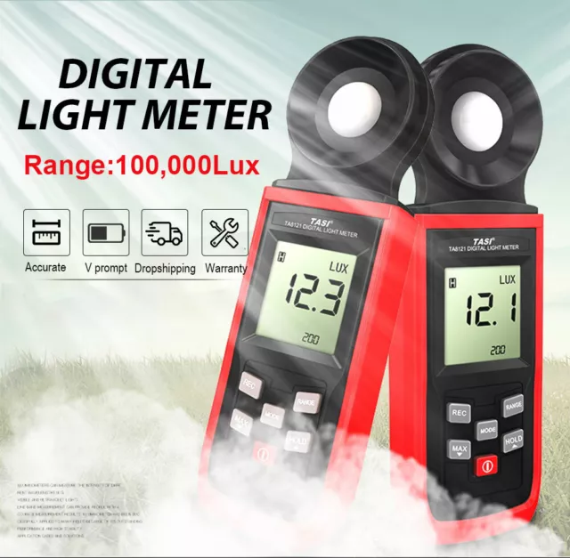 Digital Lux Light Meter Illuminance Photometer LCD Luxmeter Tester 0.1~100000Lux