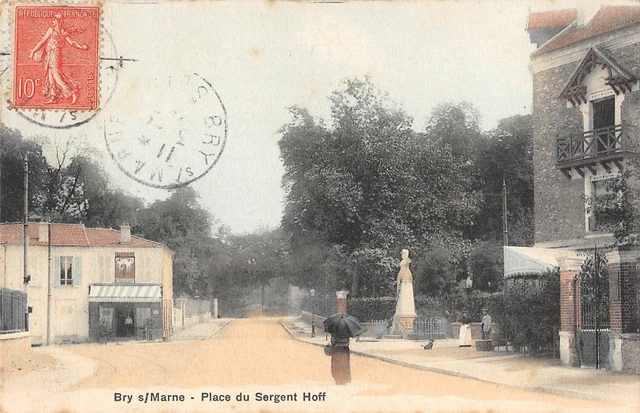 Cpa 94 Bry Sur Marne Sergeant Hoff Place