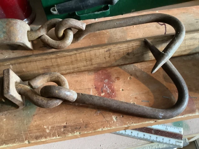 MEAT  hooks vintage possible door rollers? 2