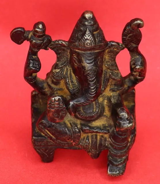 LORD GANESHA GANPATI Statue Brass Ganesh Murti Sculpture Figure ...