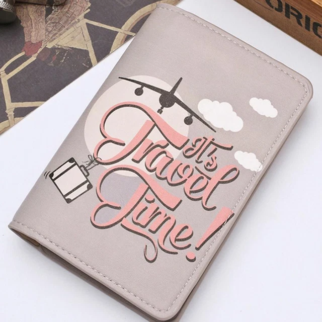 Passport Cover Travel Card Case Women Men Credit Card Holder Document New Pink