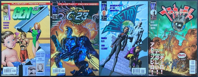 Planetary #1-27 + Gen 13 #33 + C23 #6 + Batman Authority JLA one shots. Ellis! 2