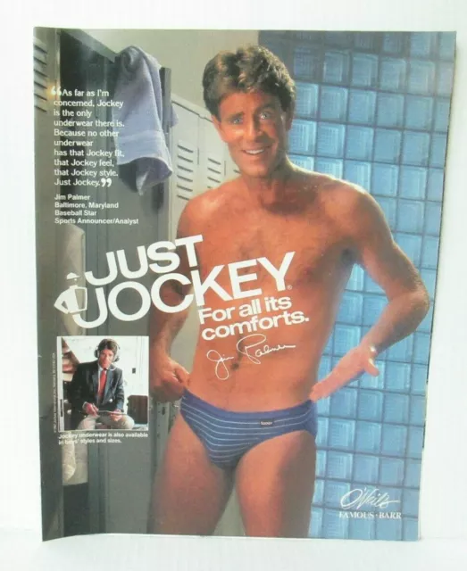 1980 JOCKEY MEN'S BRIEFS Underwear Photo AD Jim Palmer~Or​ioles Baseball  $10.99 - PicClick