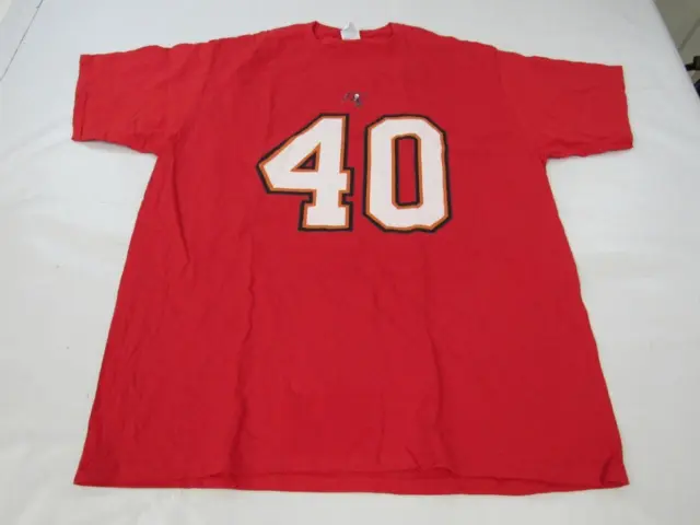New-Flaw Mike Alstott #40 Tampa Bay Buccaneers Mens Size XL Red Shirt