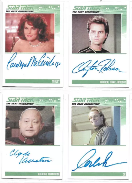 Star Trek TNG Complete Series 1 - Autograph & Communicator Pin Card Selection 3