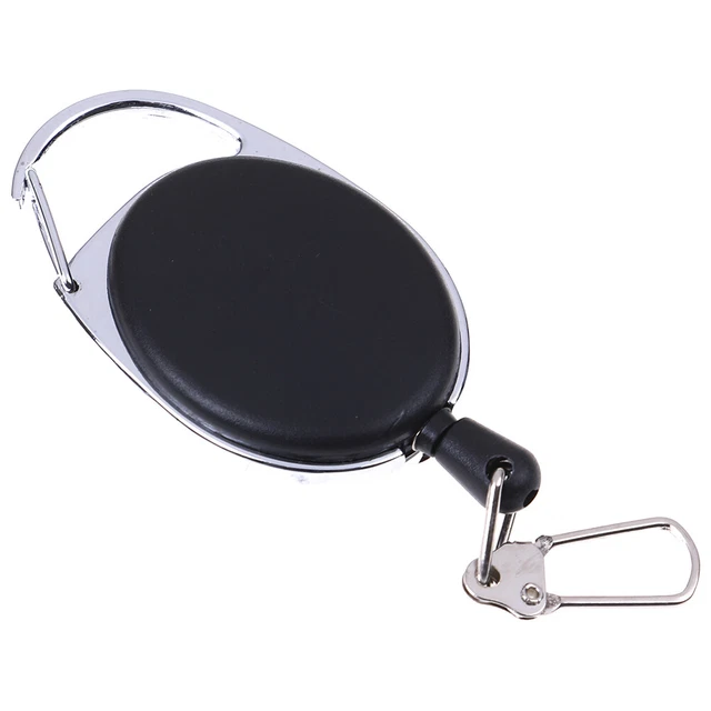 1 Pcs Recoil extendable key chain ring clip pull keyring retracting B.Q1