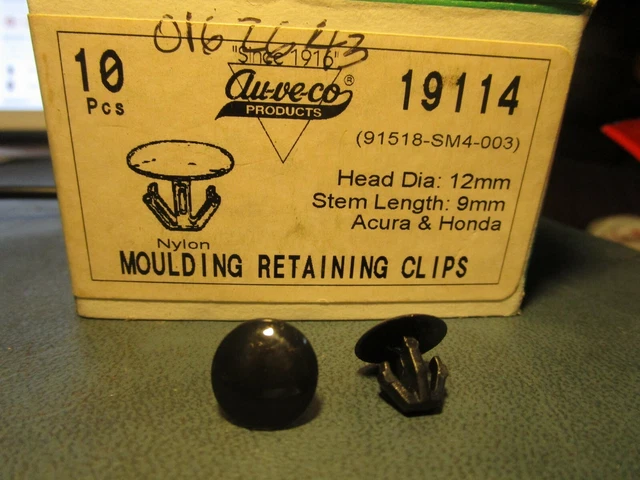 (50) White Nylon GM Trim Panel & Headliner Retainer 2