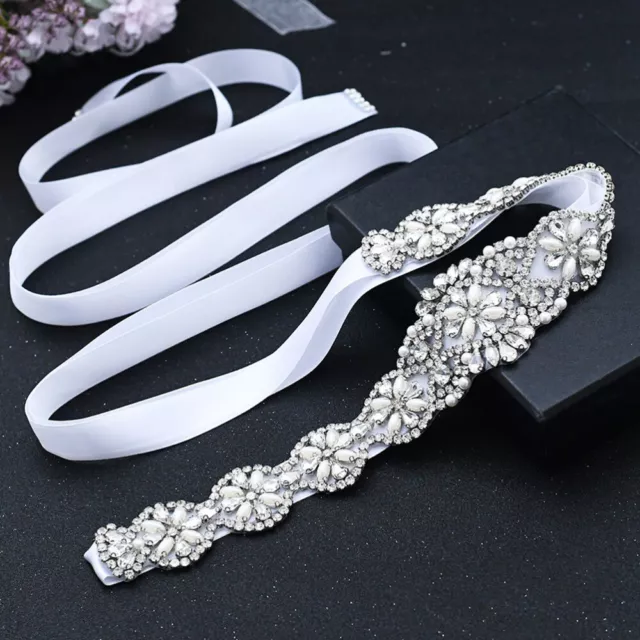 Sash Belts for Women Wedding Bride Dress Rhinestone Bridal Crystal