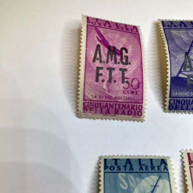 1947 Italy Stamps C-7 - 12 mint never hinged AMGFTT precancel some cond issues 6