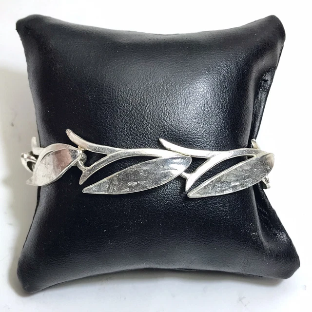Bracelet Manchette Oversize Vintage Delphine Nardin Paris - Doré - Résine Articulée - Occasion