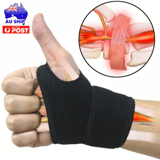 Adjustable Wrist Support Bandage Guard Hand Brace Palm Carpal Tunnel Pain Relief