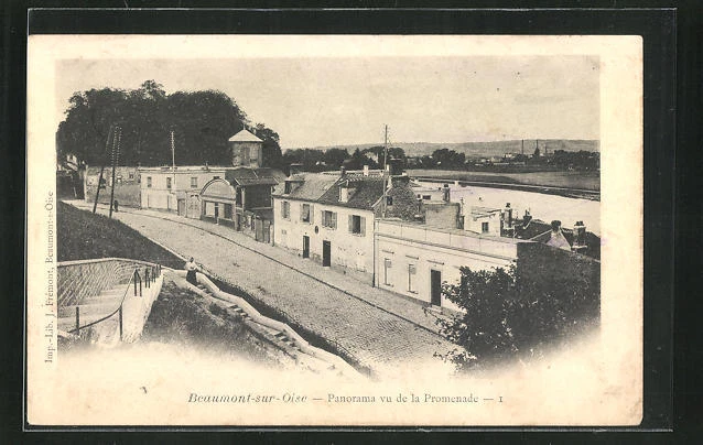 CPA Beaumont-sur-Oise, vue générale vue de la Promenade