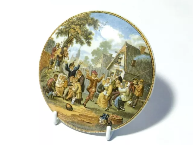 Prattware Pot Lid The Village Wedding Teniers Pinx Been Restored a/f #PL328 3