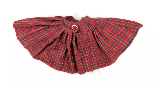Vintage Doll Skirt Shirley Temple Ideal Red Tartan Pleated Wee Willie Winkie 3