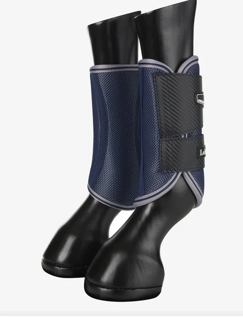 Lemieux Carbon Mesh Wrap Boots Navy Large - New