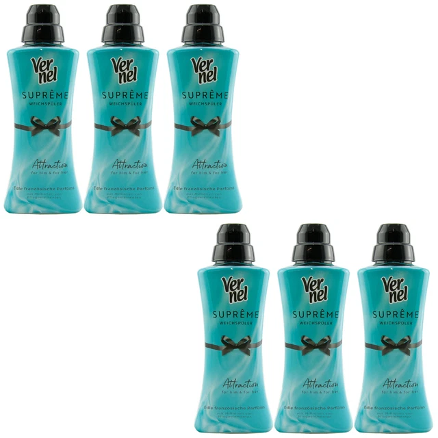 Vernel Fabric Softener Supreme Attraction 6 X 20.3oz 24 Wl -edle French