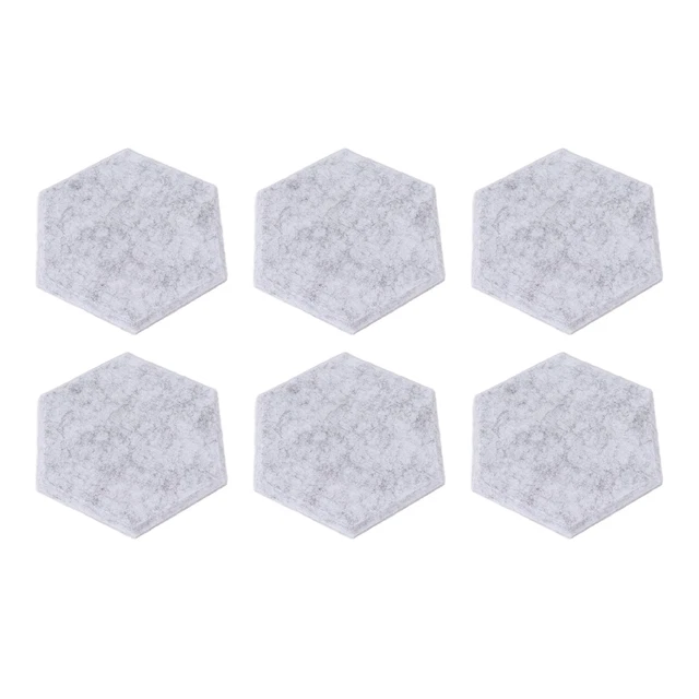 (Gris Clair)12Pcs Panneaux Acoustiques Hexagonaux Panneaux Insonorisants