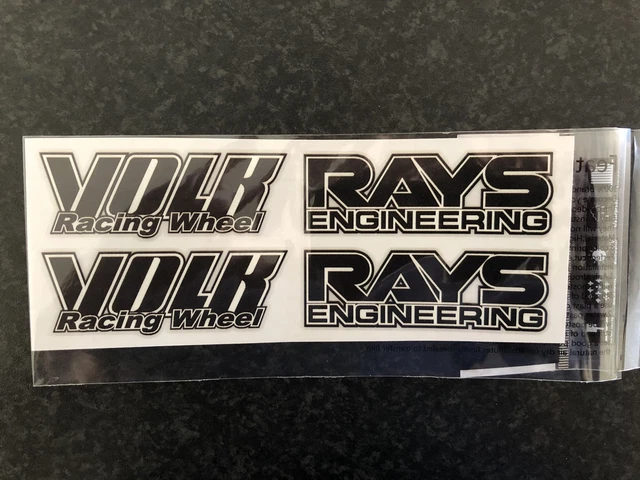 VOLK RACING WHEEL Rays Engineering 2 Wheel Decal Sticker Kit, 4 ...