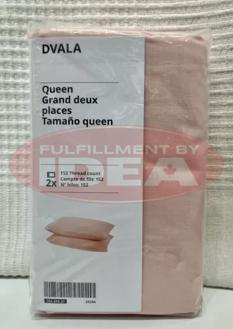 DVALA pillowcase, light pink, Queen - IKEA