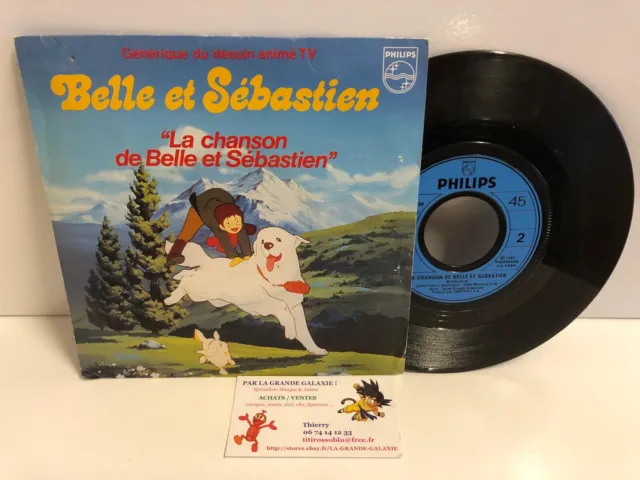 45T Générique la Chanson de Belle et Sebastien SP Philips Petits Chanteurs Bondy