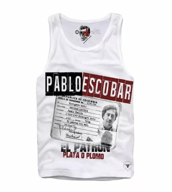 E1SYNDICATE TANK TOP T-SHIRT PABLO ESCOBAR MEDELLIN SCARFACE DOPE COCAINE 2261t