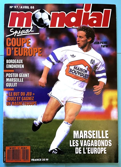 Poster OM Olympique De Marseille 15/03/1988 - Coupe Europe Vs Rovaniemi - Rare