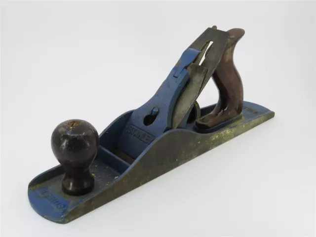 VTG Stanley No. 5 Smooth Sole Plane Made in USA Blue Top 13.75" Long x 5" Tall