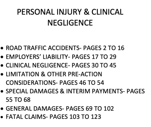 University of Law LPC Personal Injury Clinical Negligence Distinction 21-22 note