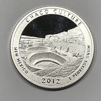 2012-s NATIONAL PARKS *ATB 90% SILVER PROOF QUARTER - CHACO CULTURE #1