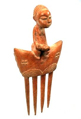 Art African tribal - Beautiful Comb Baoulé Maternity - Billiards Ball - 25 CMS 2