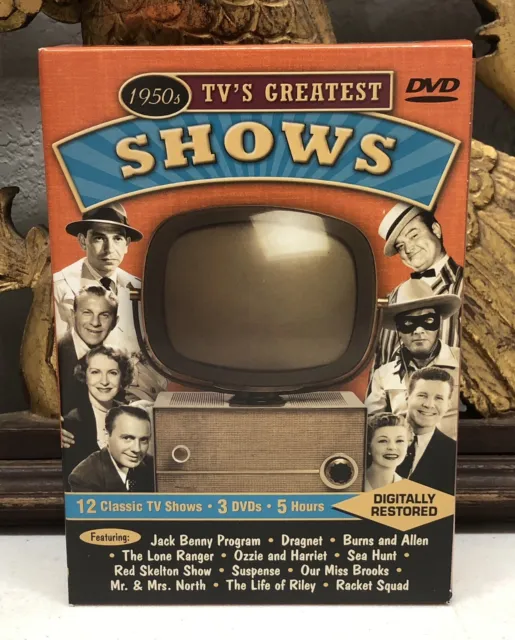 1950s - TV's Greatest Shows (DVD, 2002) Jack Benny Dragnet Our Miss Brooks...