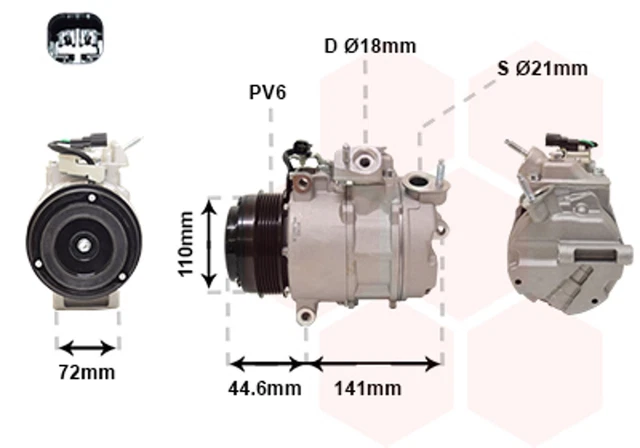 VAN WEZEL Compressore Aria condizionata 1801K719 per FORD TRANSIT CONNECT V408 MAX 2 3