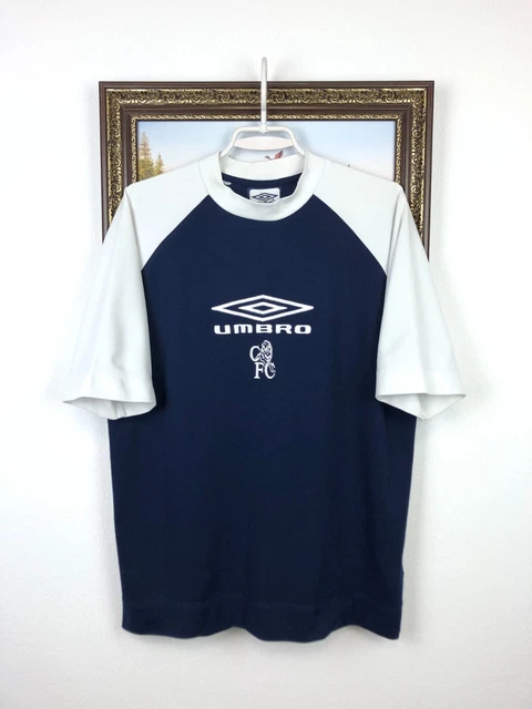 VINTAGE CHELSEA FC 90s? Umbro blue football training shirt