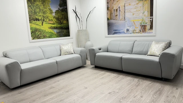 NATUZZI EDITIONS MODUS Power RECLINING DESIGNER LEATHER 3 3 Suite